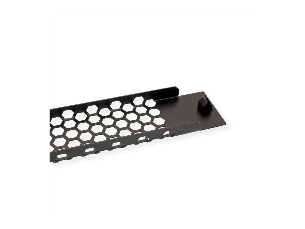 VALUE 19-Zoll-Belüftungsplatte Snap-in, 1 HE, schwarz