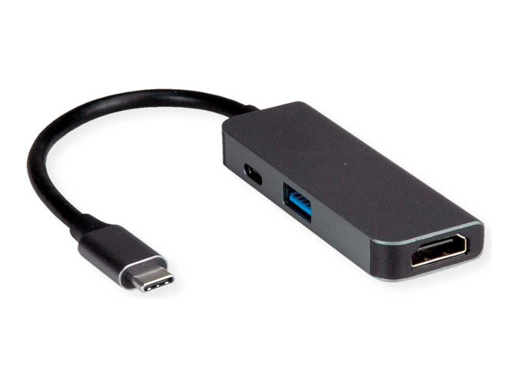 VALUE Display Adapter USB Typ C - HDMI + USB 3.2 Gen 1 A + Typ C PD