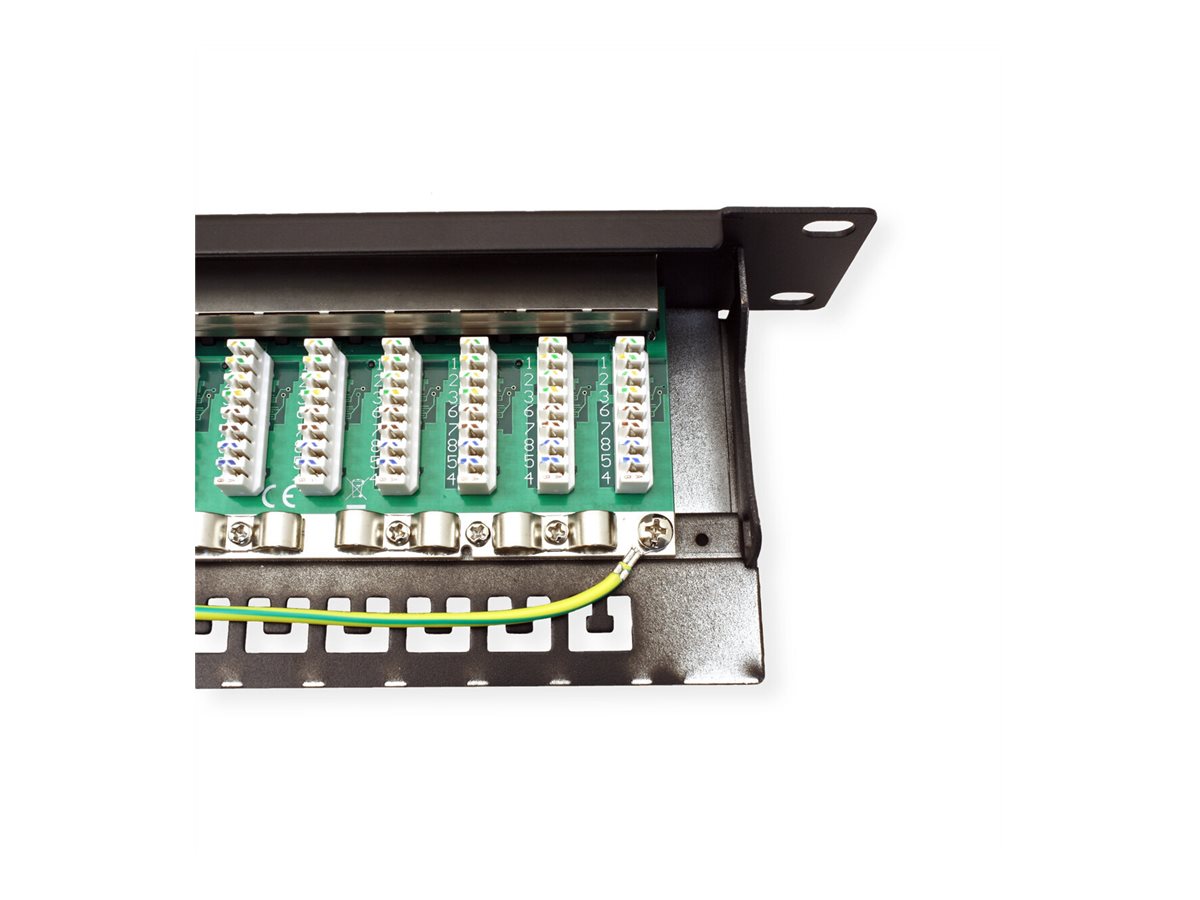 VALUE Cat.6A (Class EA) 19-Zoll-Patchpanel, 24 P, geschirmt, schwarz