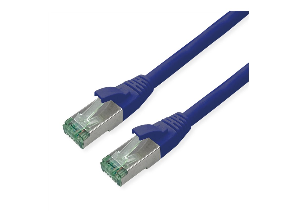 ROLINE RM Patchkabel Cat.6A S/FTP (PiMF), blau, 1 m