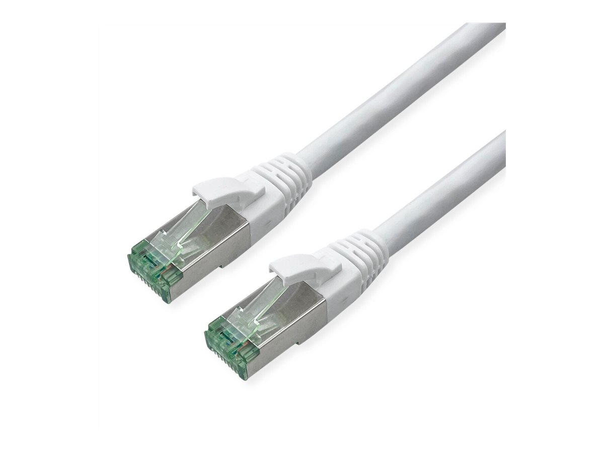 ROLINE RM Patchkabel Cat.6A S/FTP (PiMF), weiß, 0,3 m