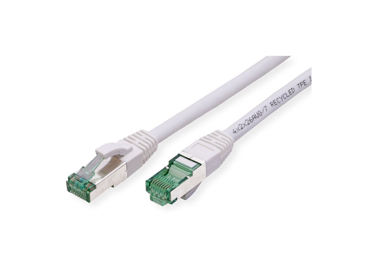 ROLINE RM Patchkabel Cat.6A S/FTP (PiMF), weiß, 15 m