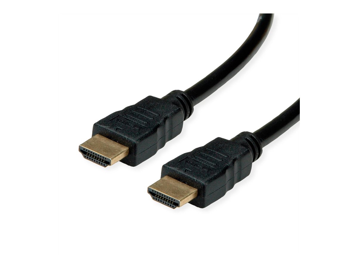 ROLINE RM HDMI High Speed Kabel mit Ethernet, schwarz, 1 m