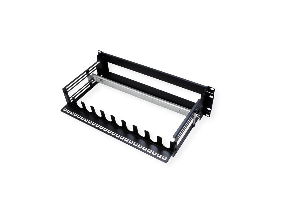 VALUE 19-Zoll-Tragrahmen für Hutschienengeräte, 3HE, schwarz