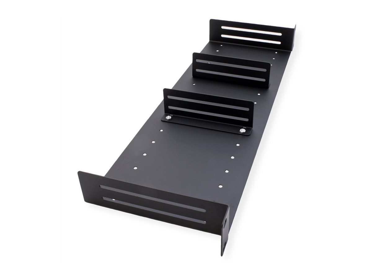 VALUE 19-Zoll-Fachboden mit 2 verstellbaren Teilern, 1 HE, schwarz