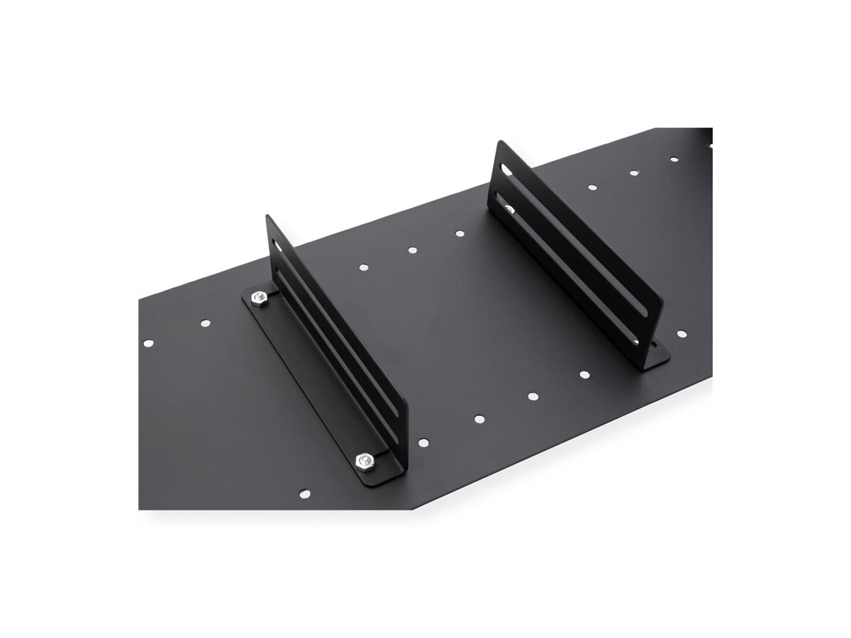 VALUE 19-Zoll-Fachboden mit 2 verstellbaren Teilern, 1 HE, schwarz