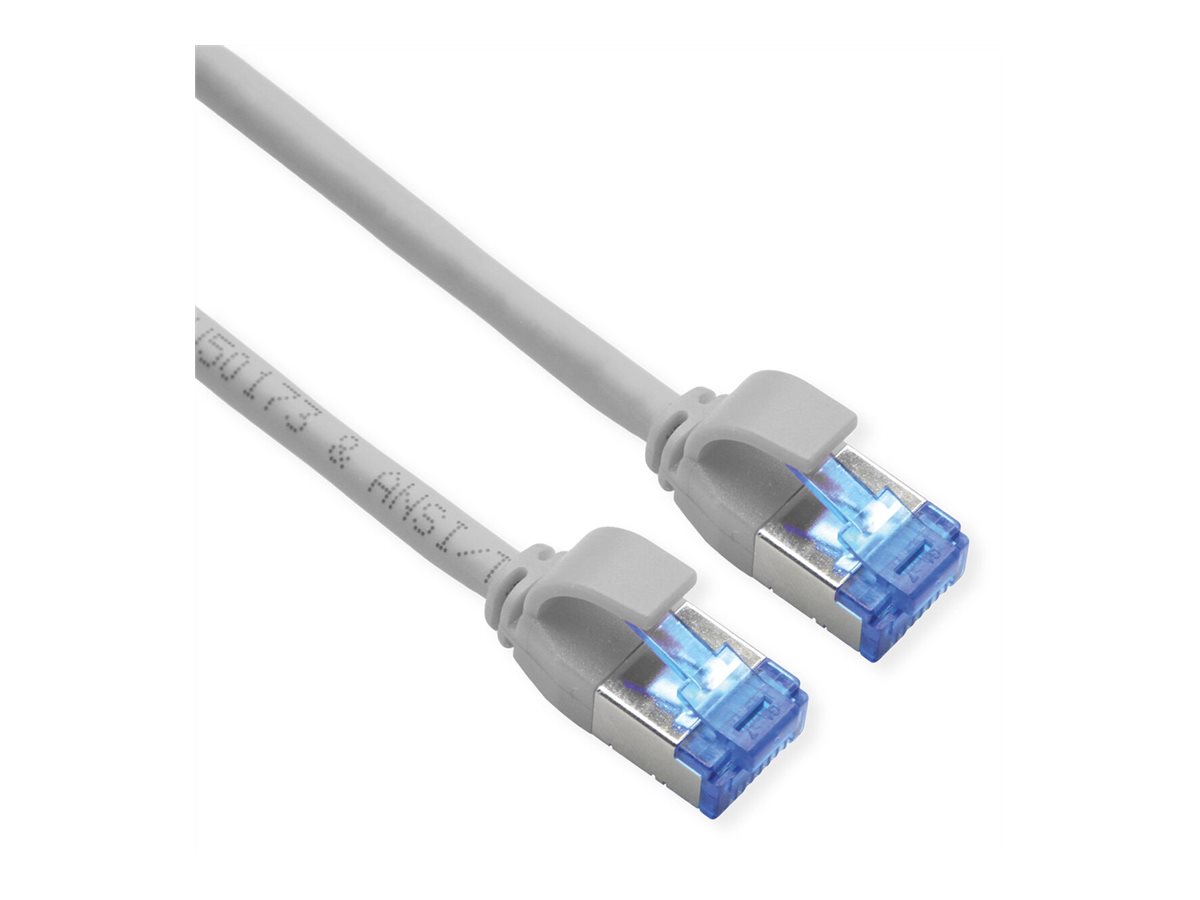 ROLINE Patchkabel Cat.6A (Class EA) S/FTP (PiMF), LSOH, PoE, grau, 1,5 m
