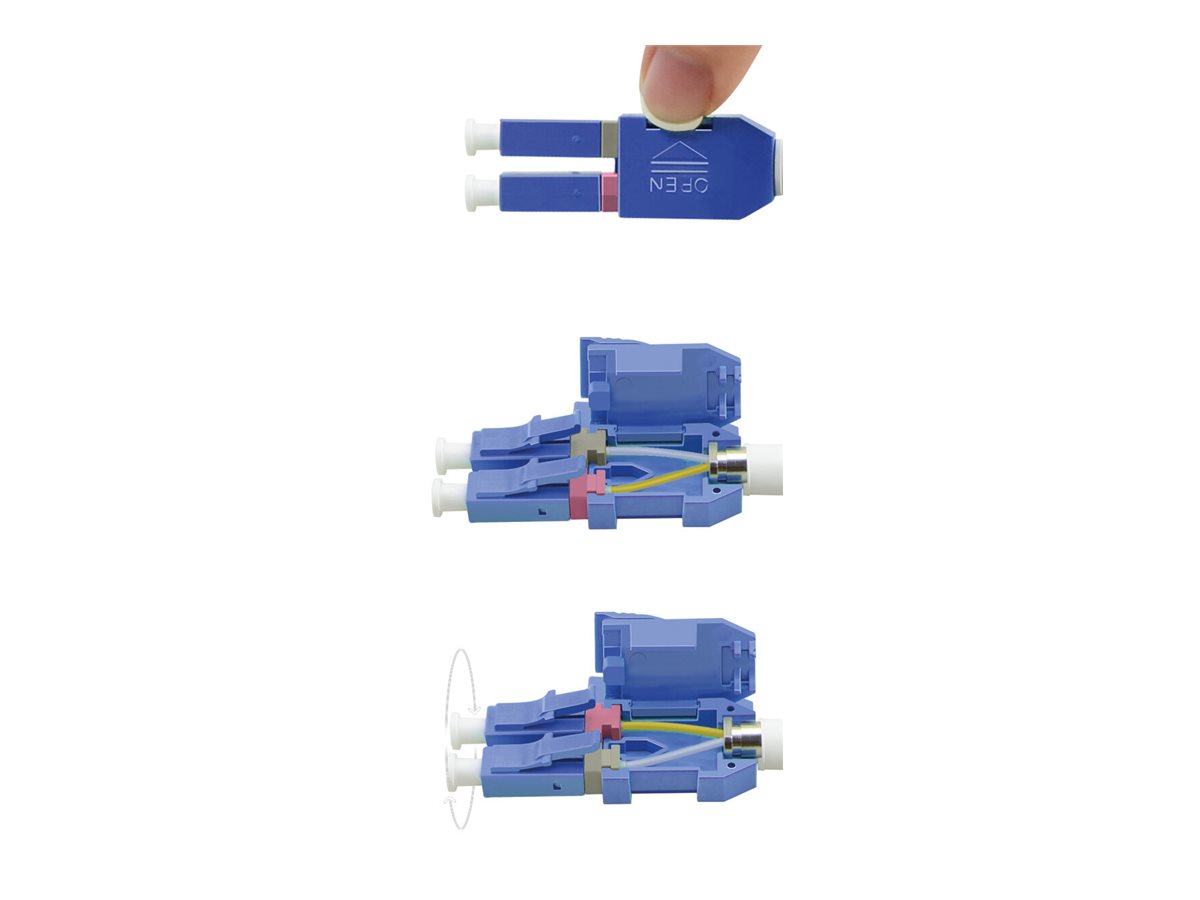 ROLINE LWL-Kabel duplex 9/125µm OS2, LC/LC, LSOH, UNIBOOT, Slim, gelb, 1 m