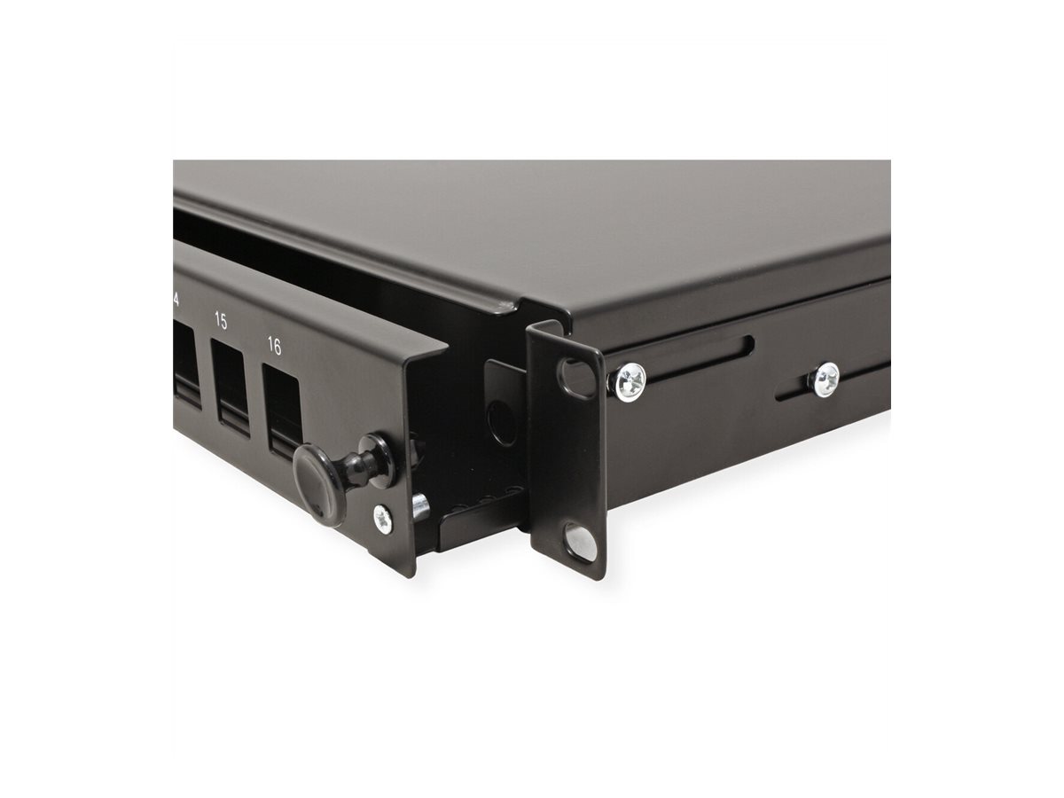 ROLINE 19''-Keystone-Modulträger, 16P., für LWL-Keystones, schwarz