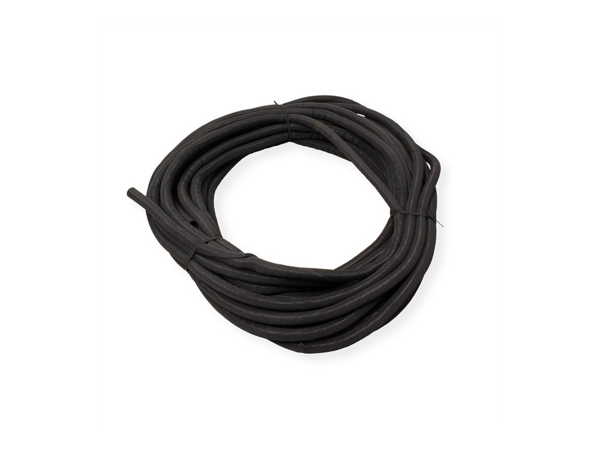 VALUE Gewebeschlauch SNAP für Kabelbündelung, schwarz, 25 m