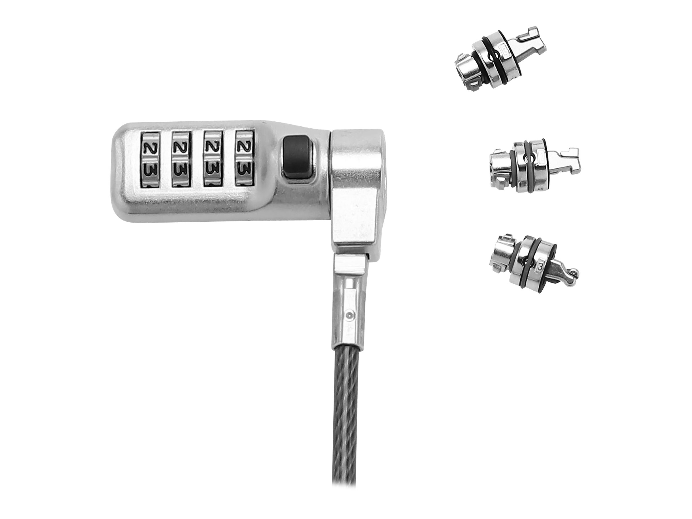 Dicota Univ.Sec.Cable Lock, 3 Exchangeable heads,combination