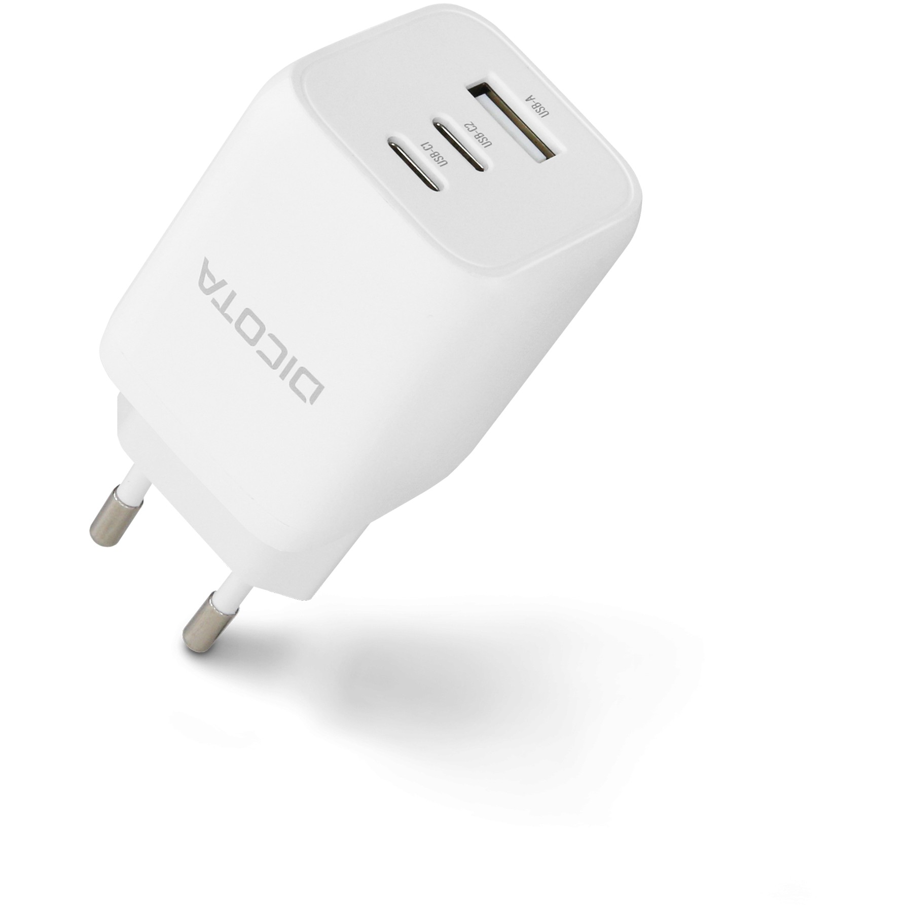 Dicota Compact 3-Port GaN Wall Charger (65W) EU white