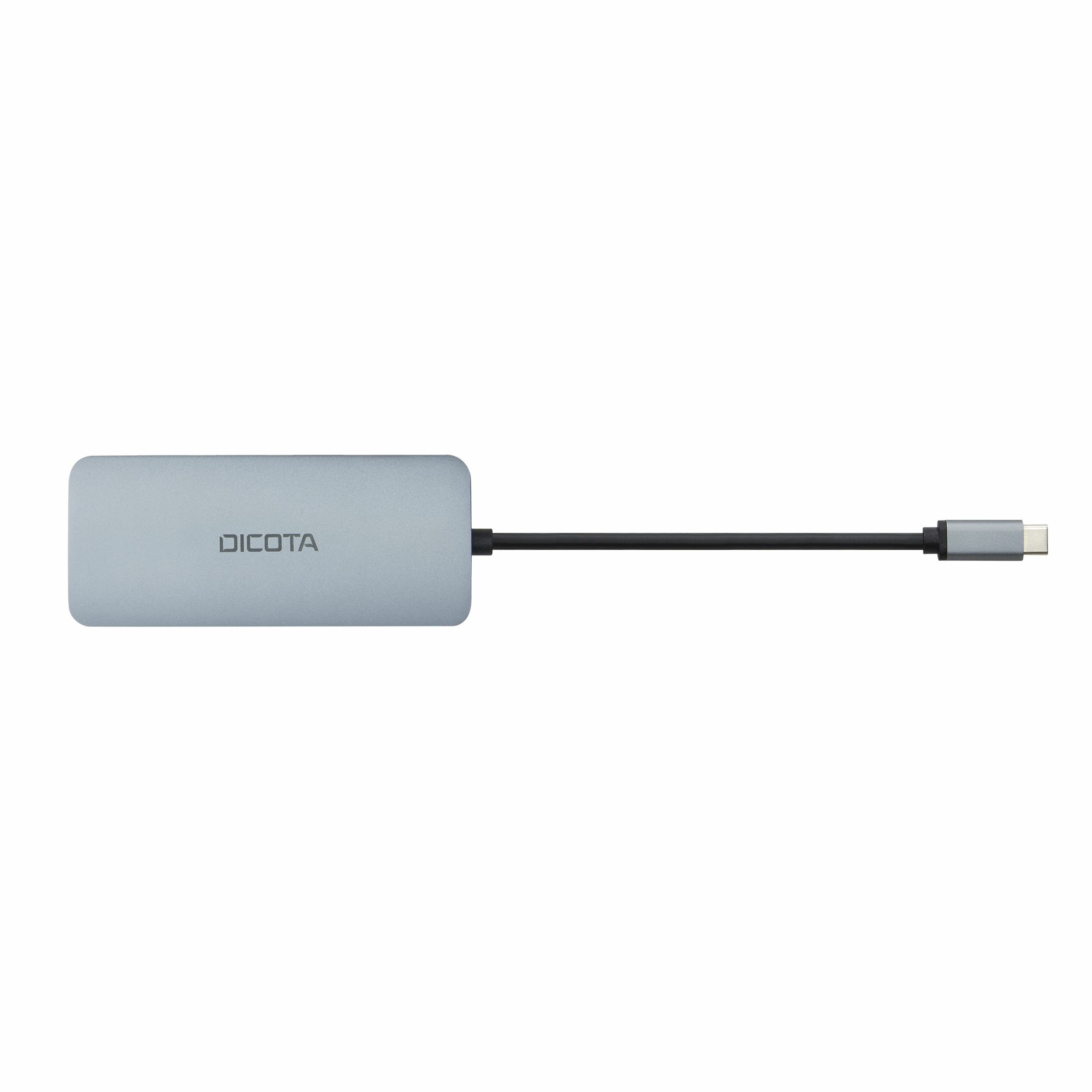 Dicota USB-C 8-in-1 Multi Hub 4K PD 100W silver