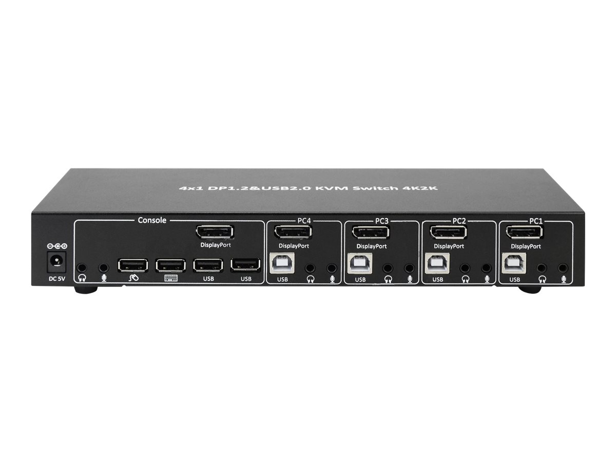 TECHLY KVM Switch Display Port 1.2 4Port