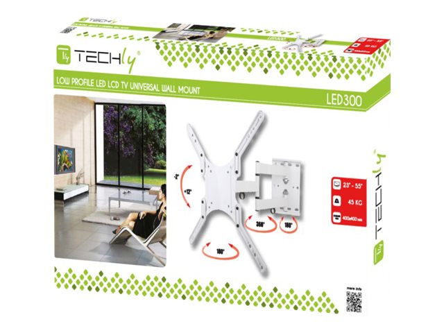 Techly Wandhalterung LCD TV LED 23-55 Ultra Slim weiß