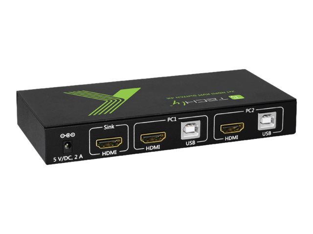 TECHLY USB HDMI KVM Switch 2X1 4K2K