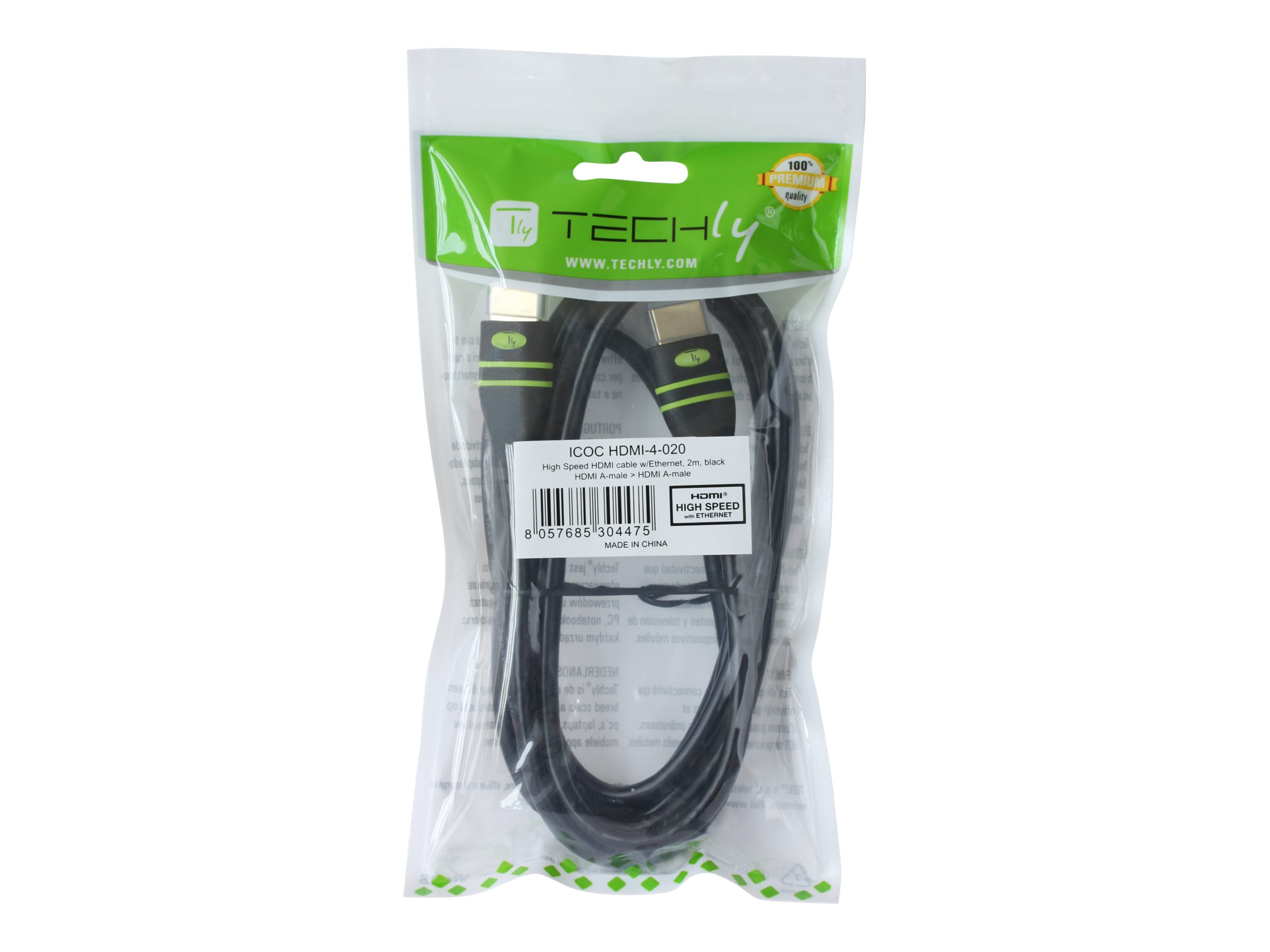 TECHLY HDMI High Speed Kabel SCHWARZ