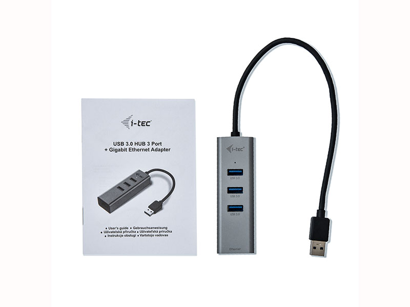 I-TEC USB 3.0 Metal HUB 3 Port Giga Lan