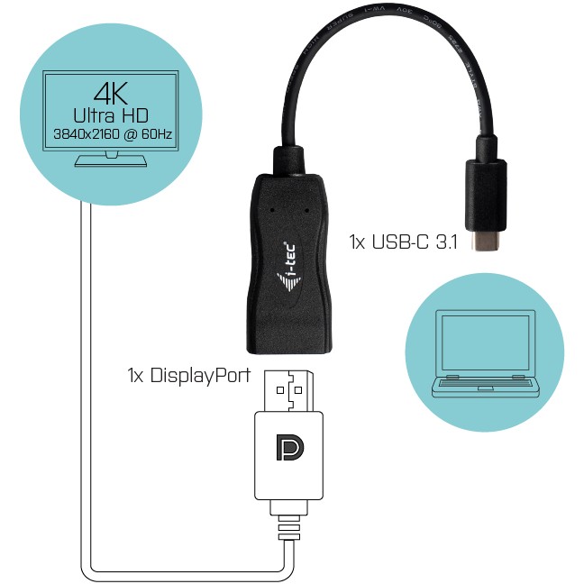 I-TEC USB C DP 4K 60Hz Adapter