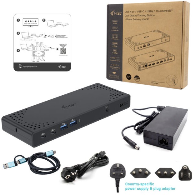 I-TEC USB3.0/USB-C/Thunderbolt DualDS+PD