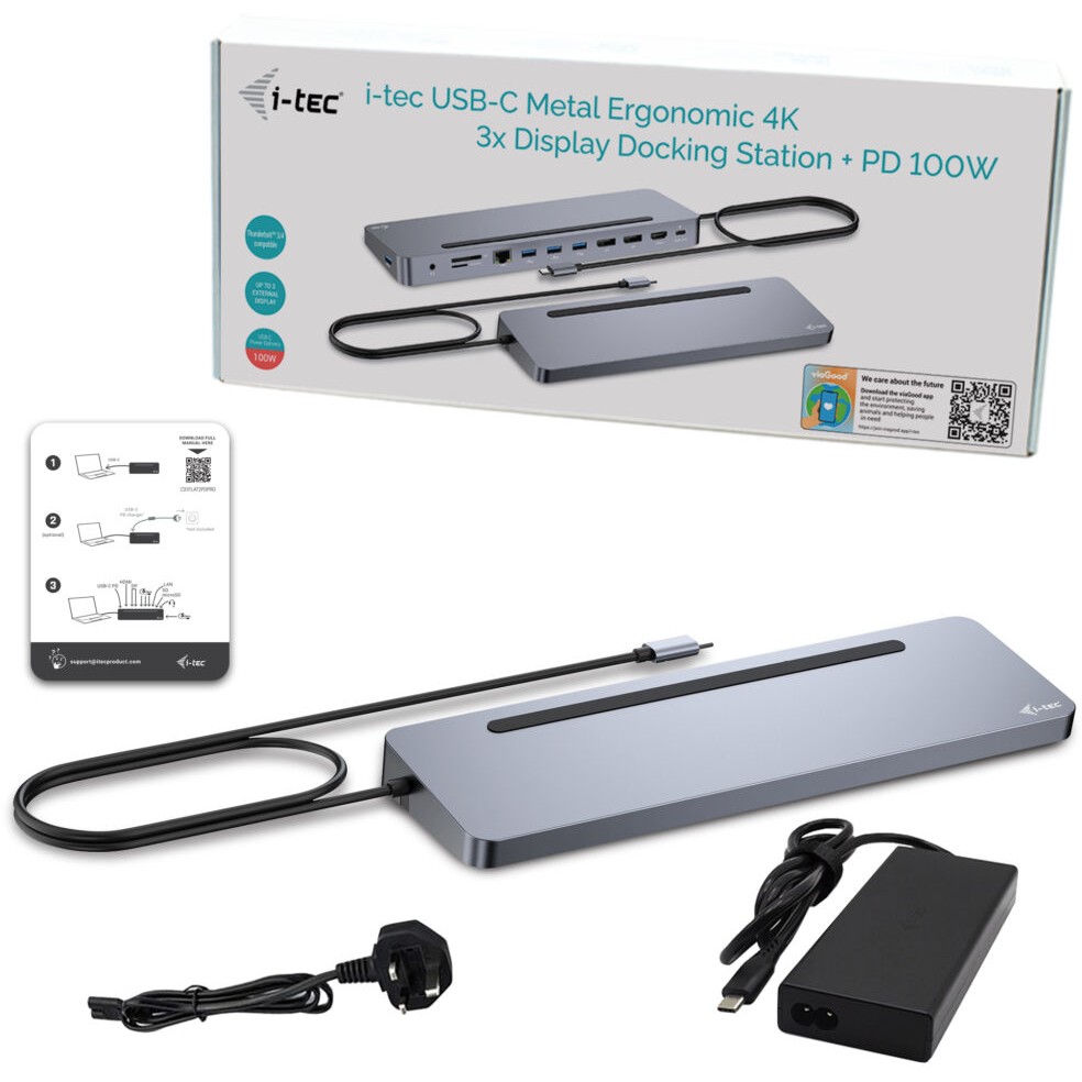 I-TEC USB-C Metal Ergonomic 4K 3x Disply