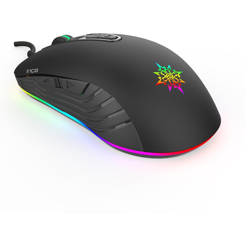 INCA Gaming Maus IMG-348    3200 DPI, RGB, 7 Tasten, USB, SW retail