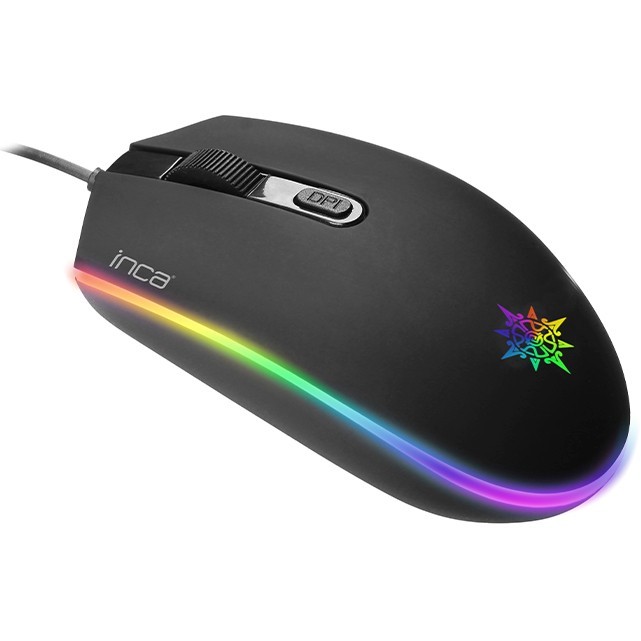 INCA Gaming Maus IMG-GT13   1200 DPI, RGB, 4 Tasten, USB, SW retail