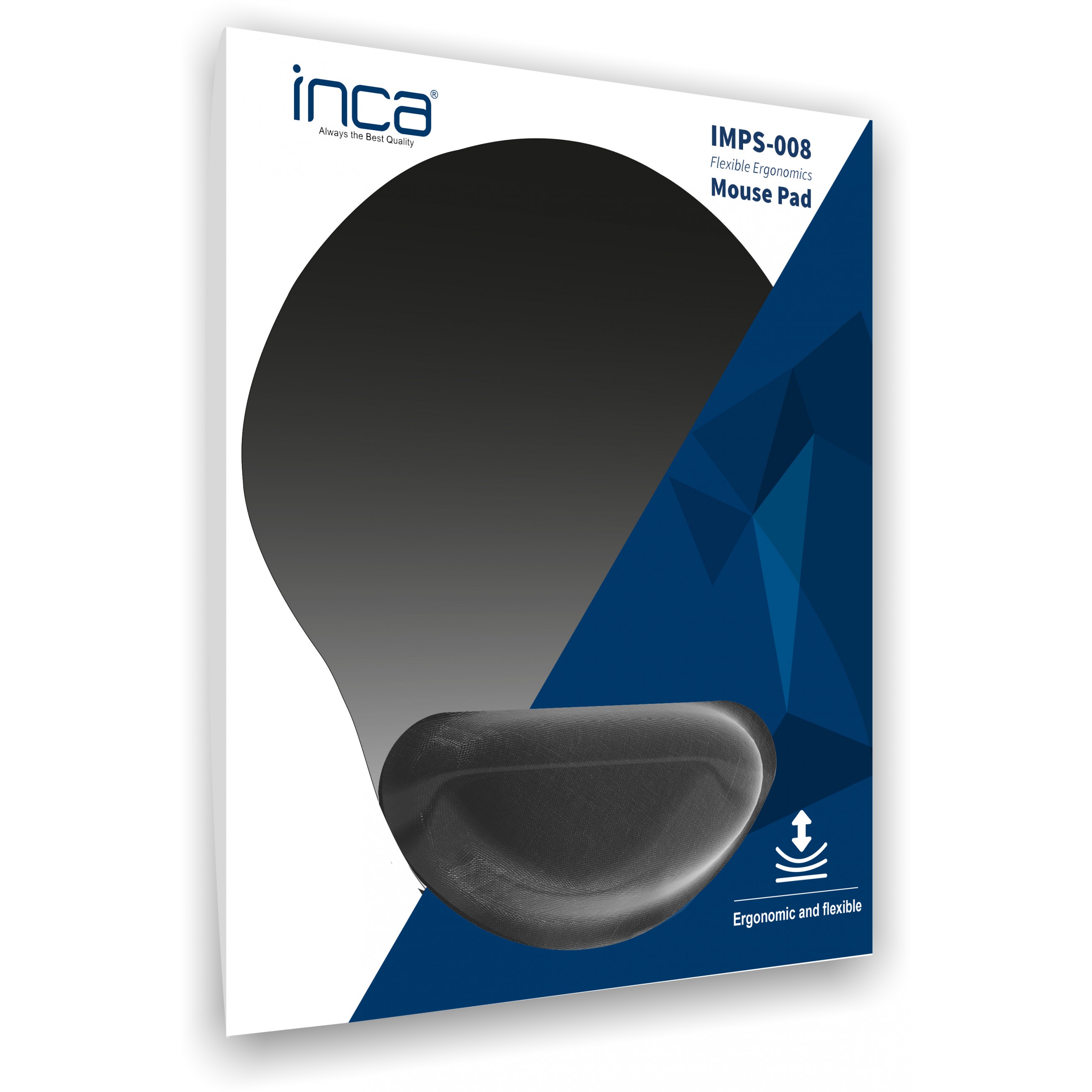 INCA Mauspad IMPS-008  Silikon, Handgelenkstüzte, 3mm, SW retail