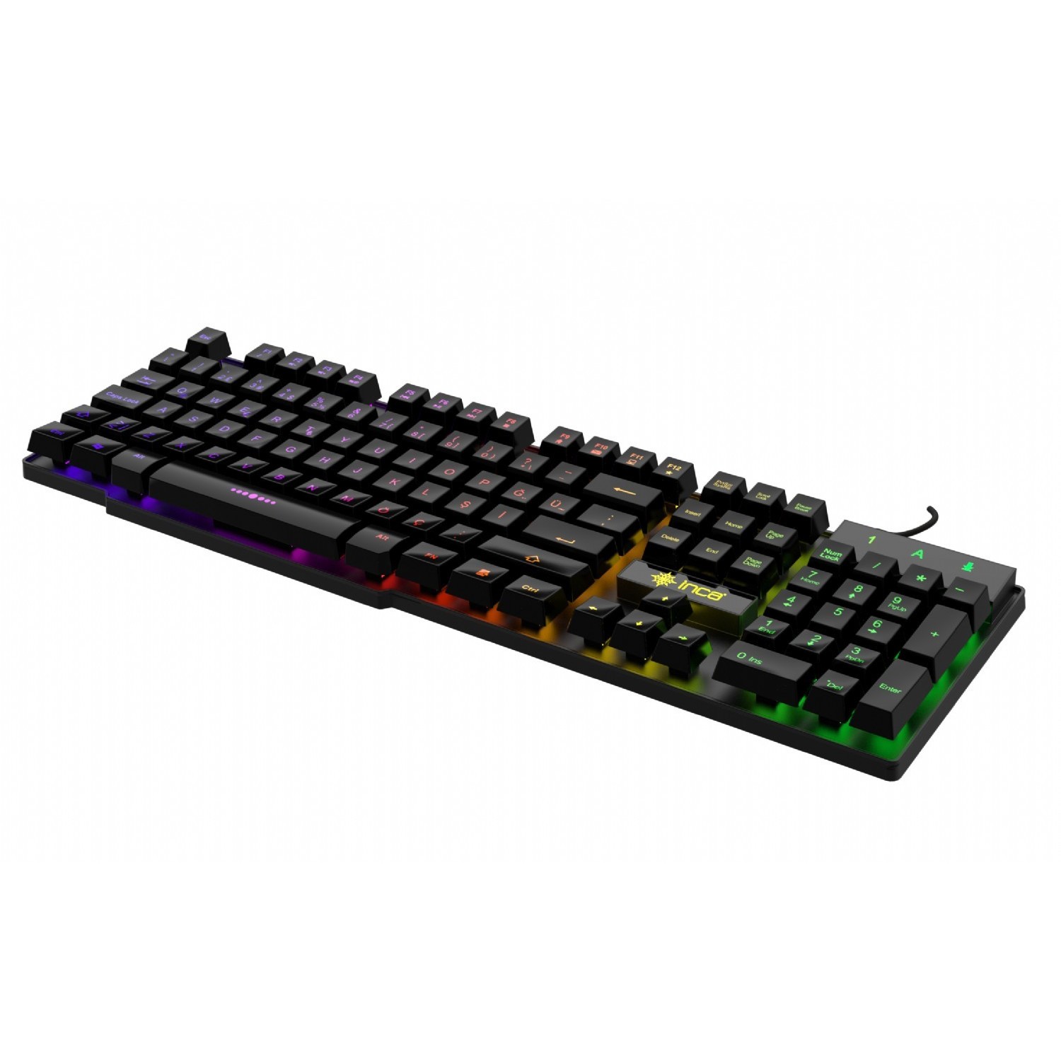 INCA Gaming Tastatur IKG-446  Regenbogen, RGB, dt. Layout retail
