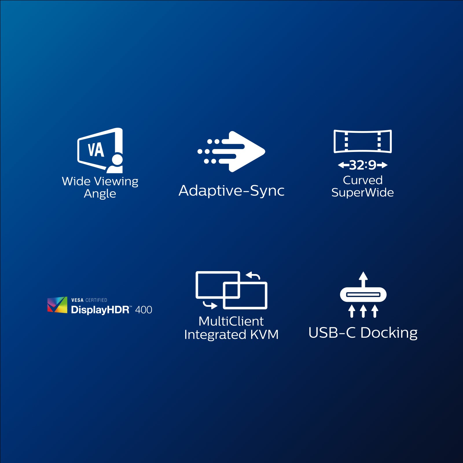Philips P Line Curved SuperWide-LCD-Display im Format 32:9 499P9H/00