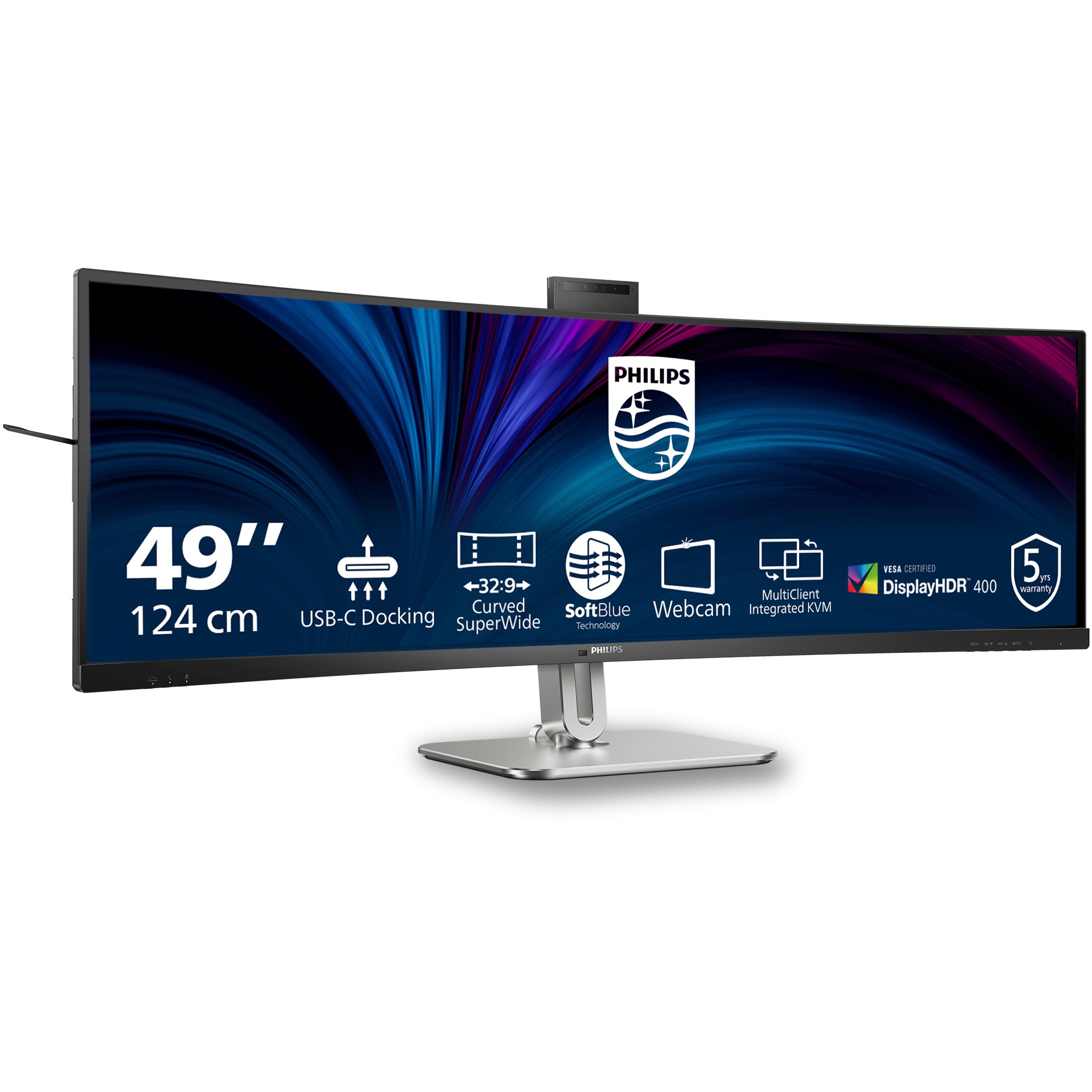 Philips 49B2U6900CH/00 Computerbildschirm 124 cm (48.8) 5120 x 1440 Pixel Dual QHD LCD Schwarz