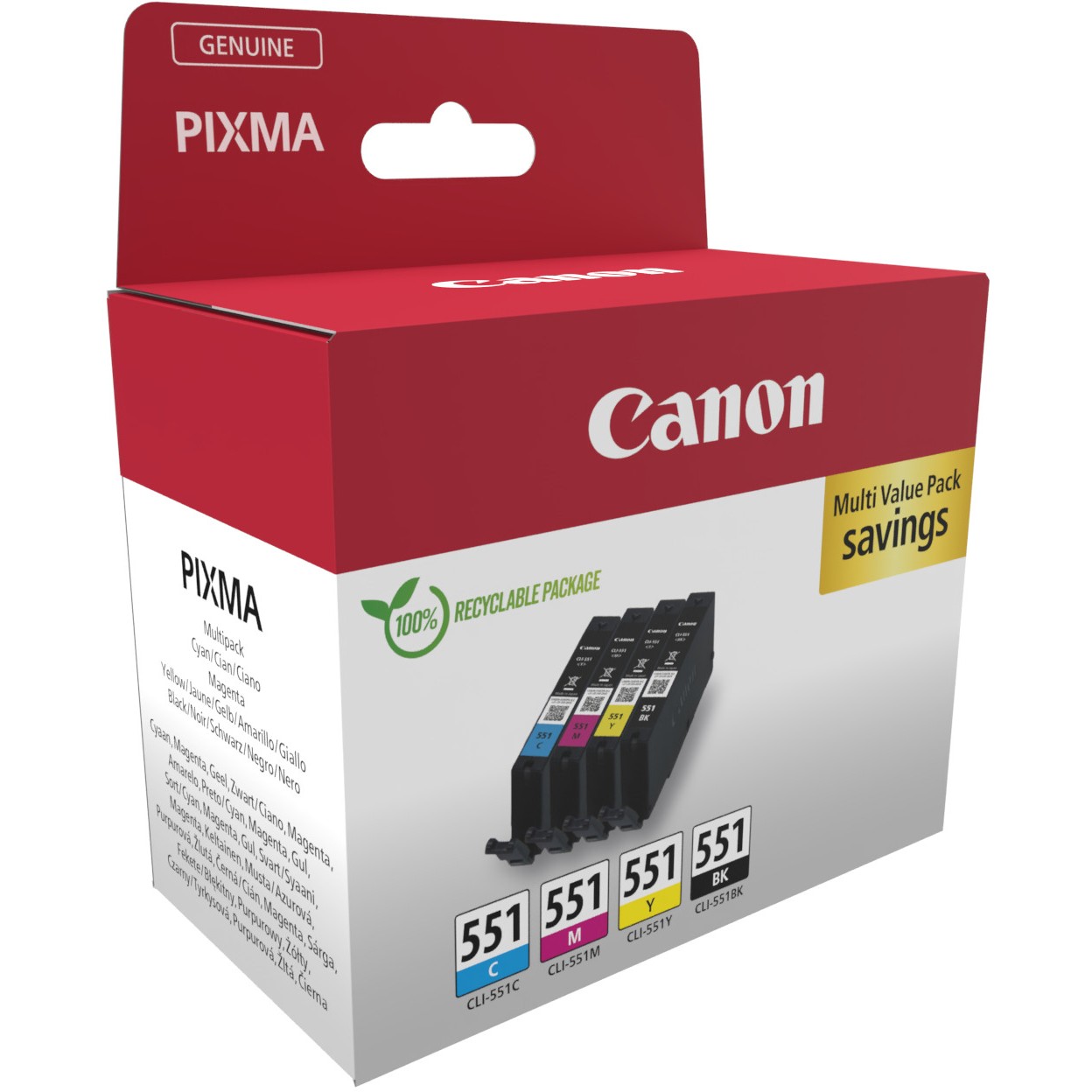 CANON CLI-551 Ink Cartridge C/M/Y/BK