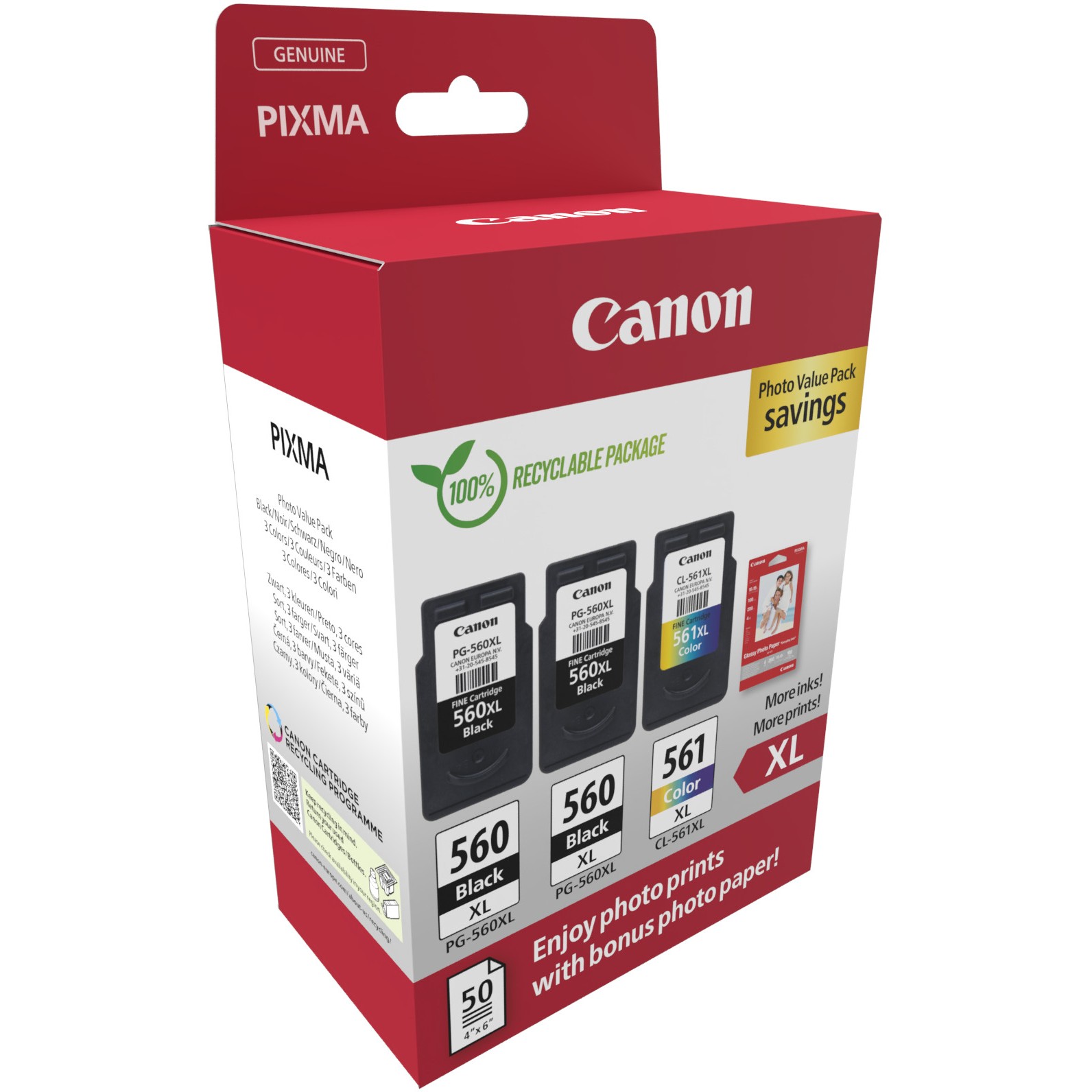 CANON 1LB PG-560XLx2/CL-561XL Ink Crtg