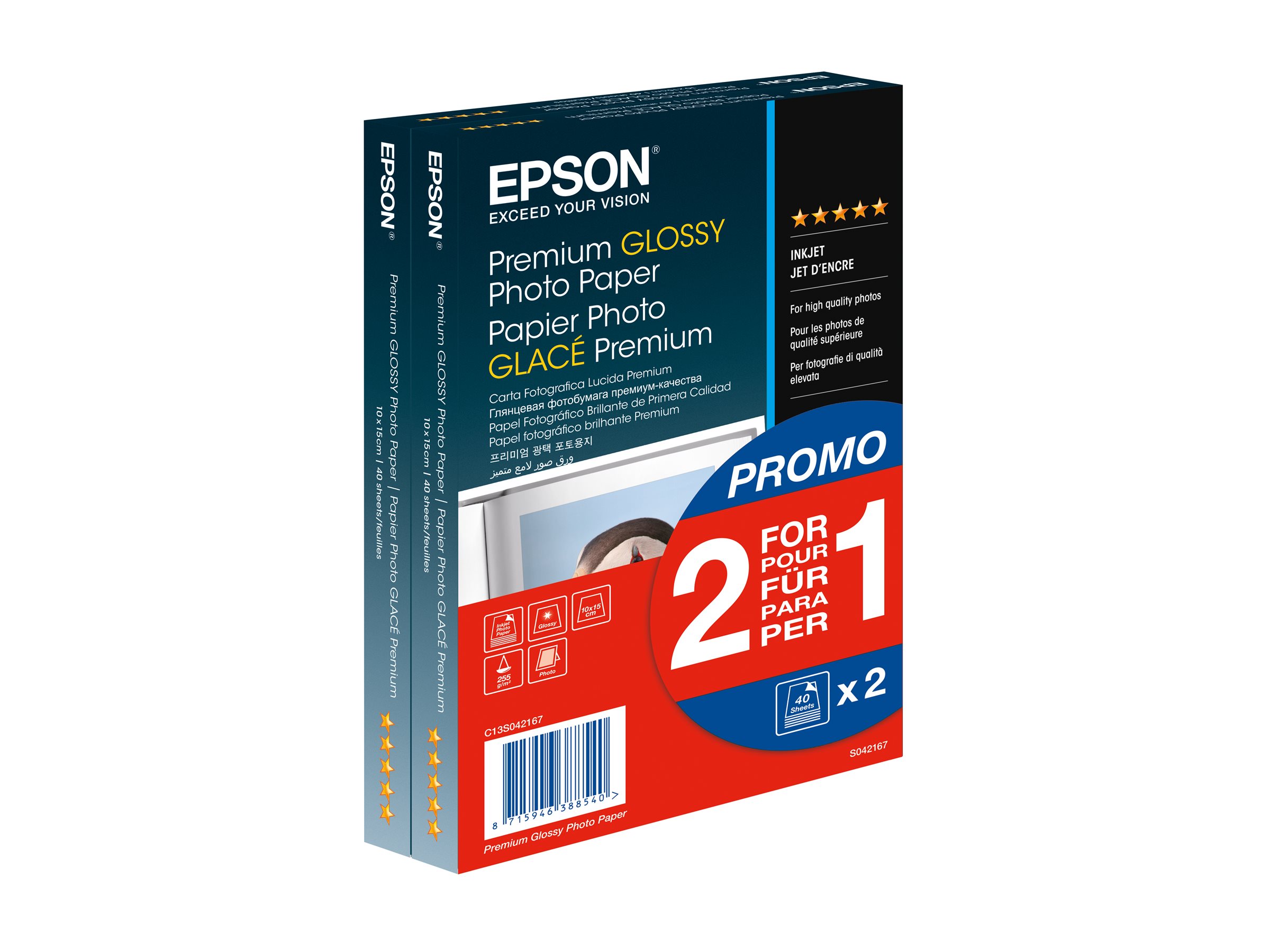 EPSON Fotopapier premium 2 fuer 1 Promo