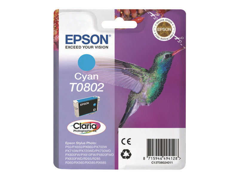 EPSON 1LB T0802 ink cartridge cyan