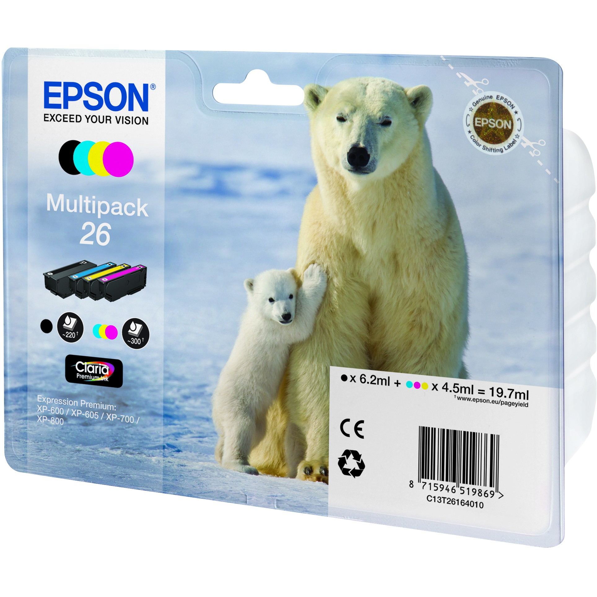 Epson Polar bear C13T26164010 ink cartridge