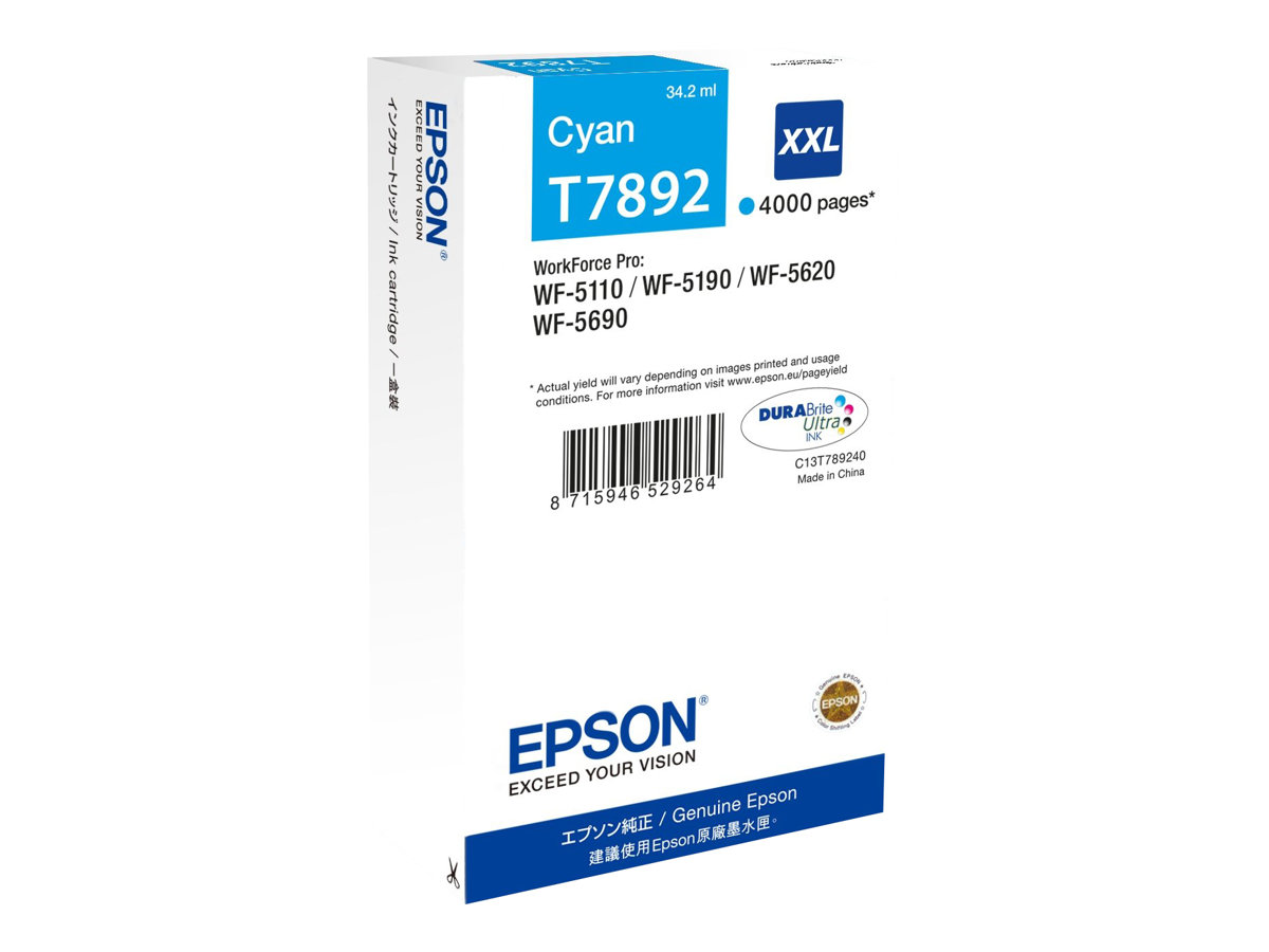 Patrone Epson T7892 cyan XXL                           T7892
