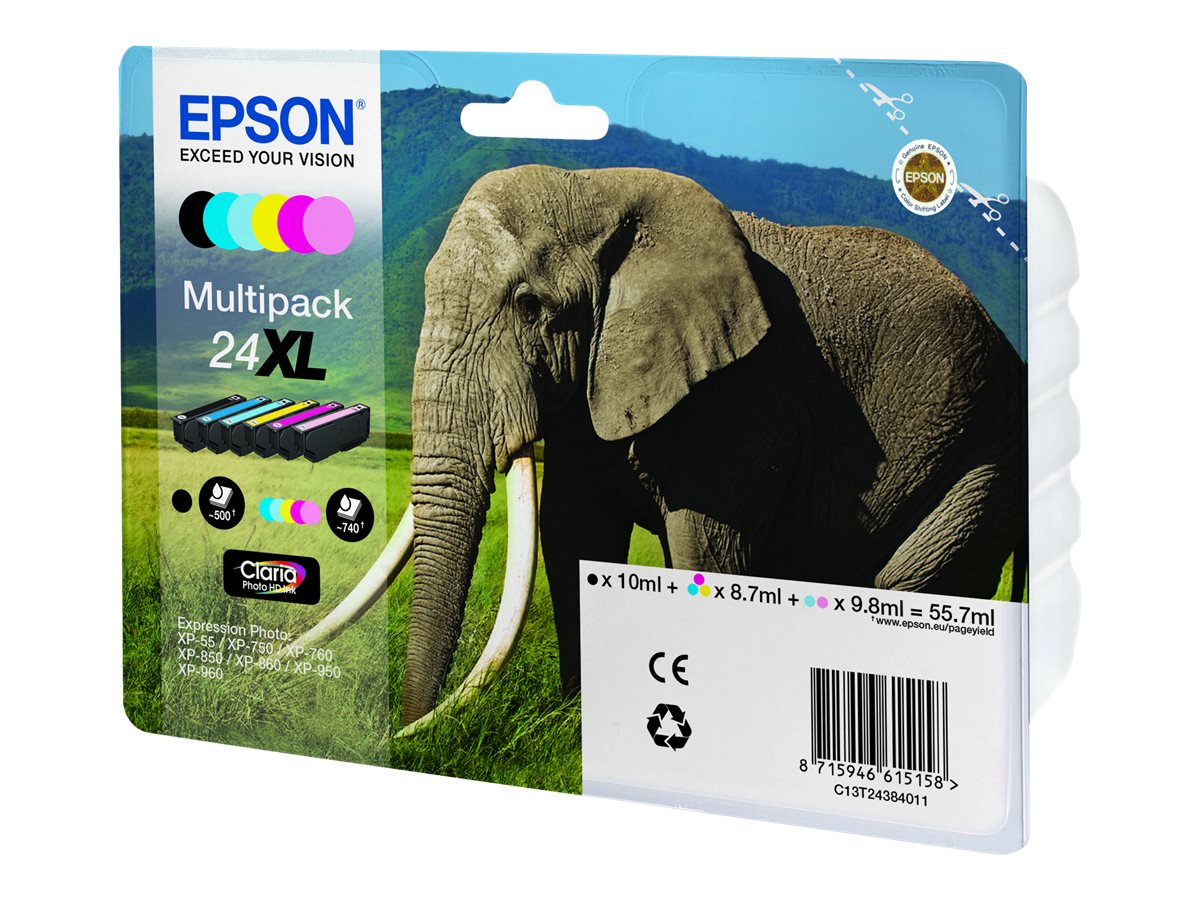 Patrone Epson 24 6er-Pack black + color XL             T2438