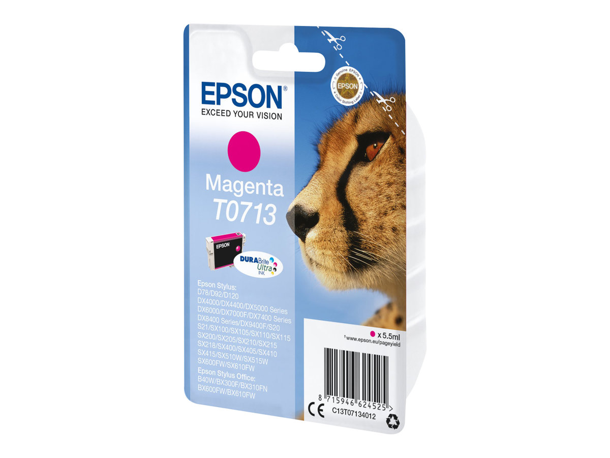 Epson Singlepack Magenta T0713 DURABrite Ultra Ink