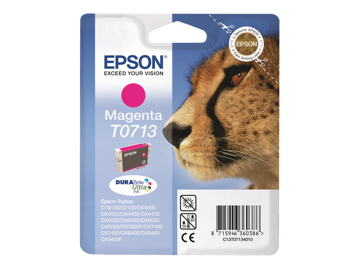 Epson Singlepack Magenta T0713 DURABrite Ultra Ink