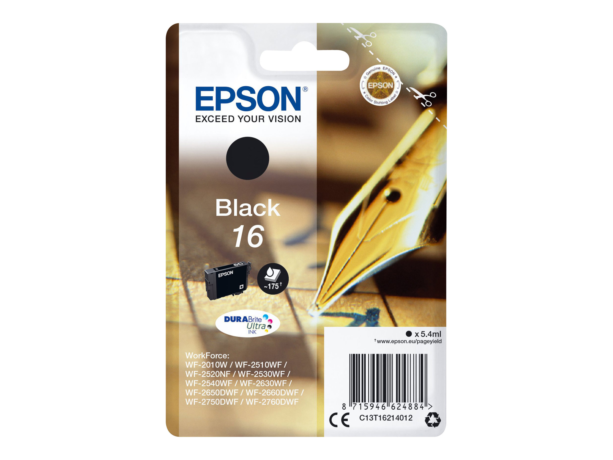 Epson Pen and crossword Singlepack Black 16 DURABrite Ultra Ink