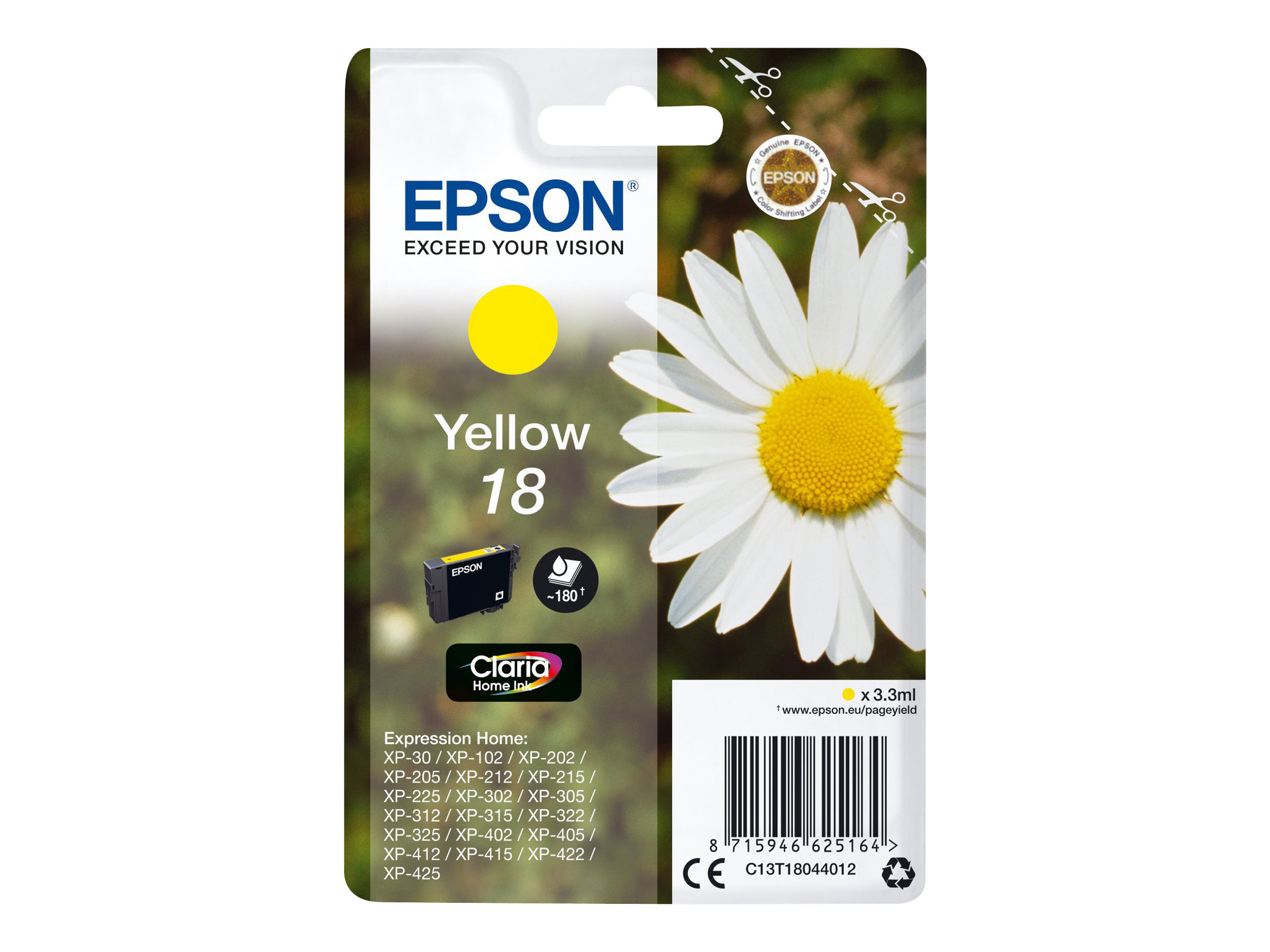 Patrone Epson 18 yellow                                T1804