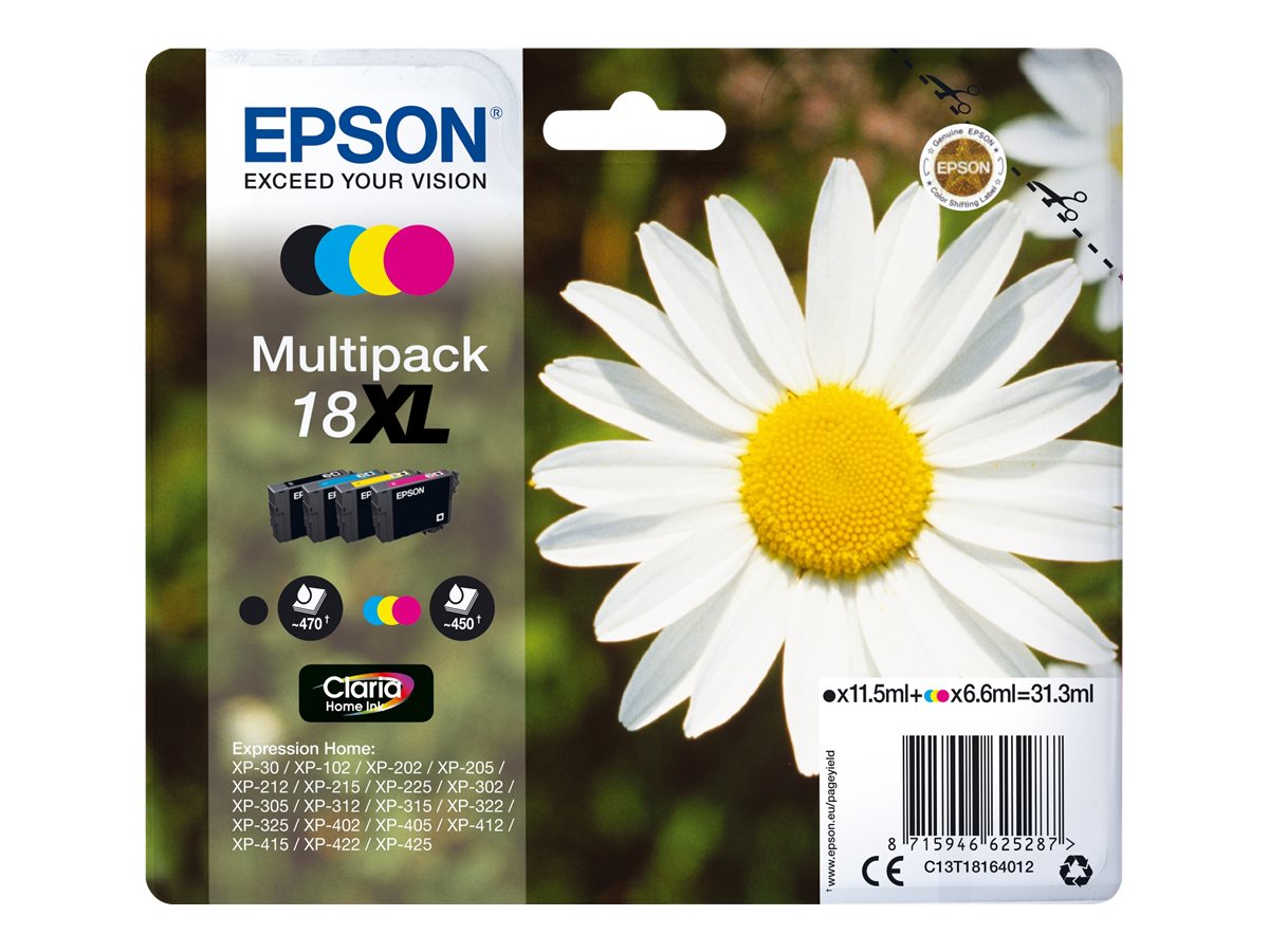 Patrone Epson 18 4er-Pack black + color XL             T1816