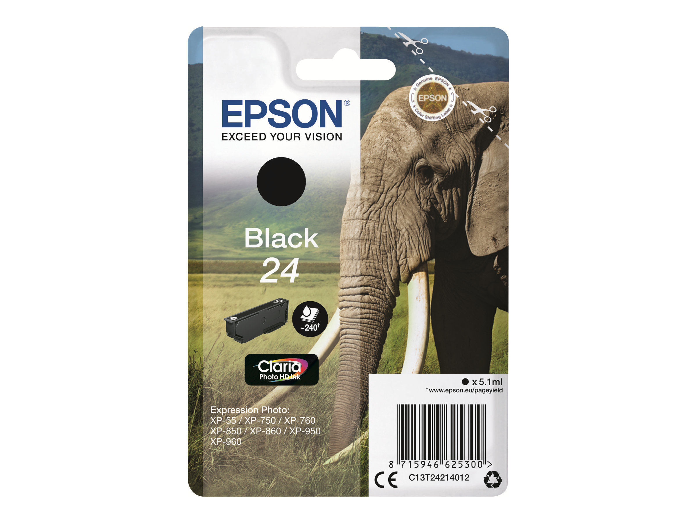 EPSON 5LB ink Singlepack Black 24