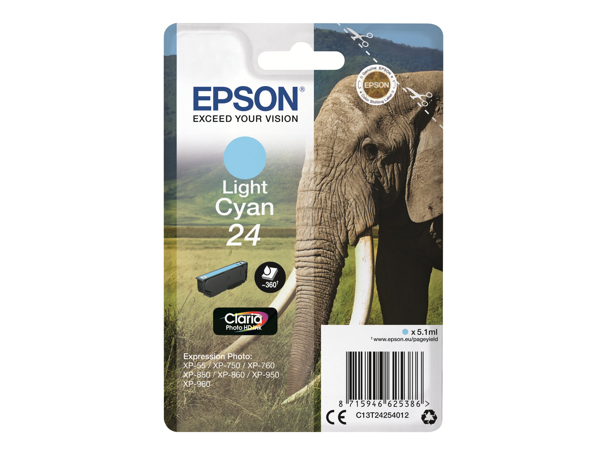 EPSON 5LB ink Singlepack Light Cyan 24