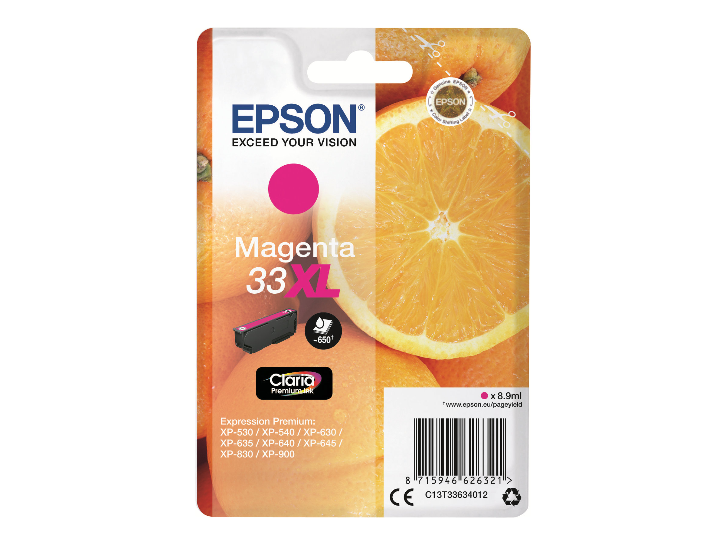 EPSON 1LB Singlepack Magenta 33XL Claria