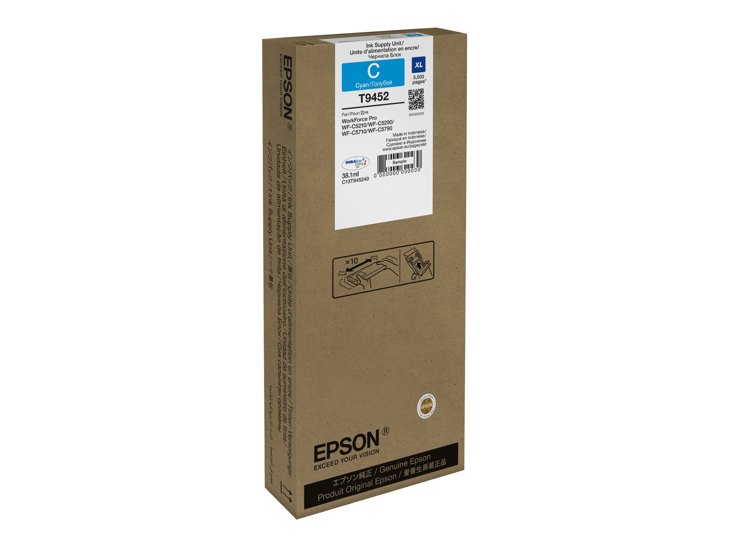 Epson Tinte T9452 XL C13T945240 Cyan bis zu 5.000 Seiten