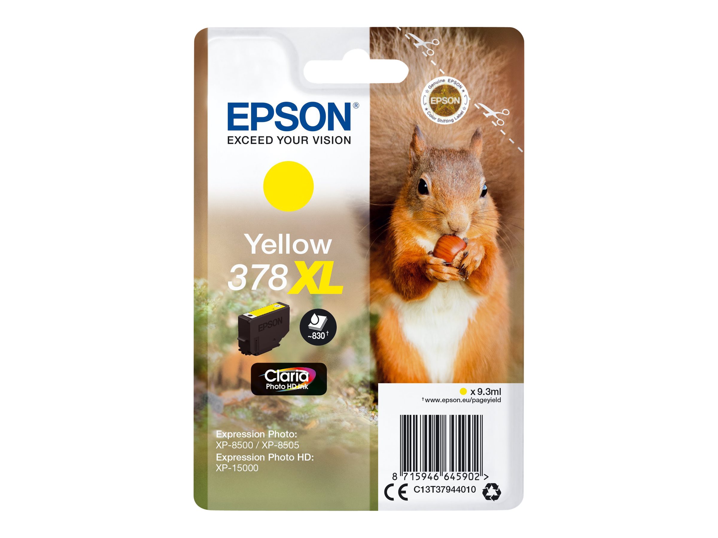 EPSON 4LB Singlepack Yellow 378XL