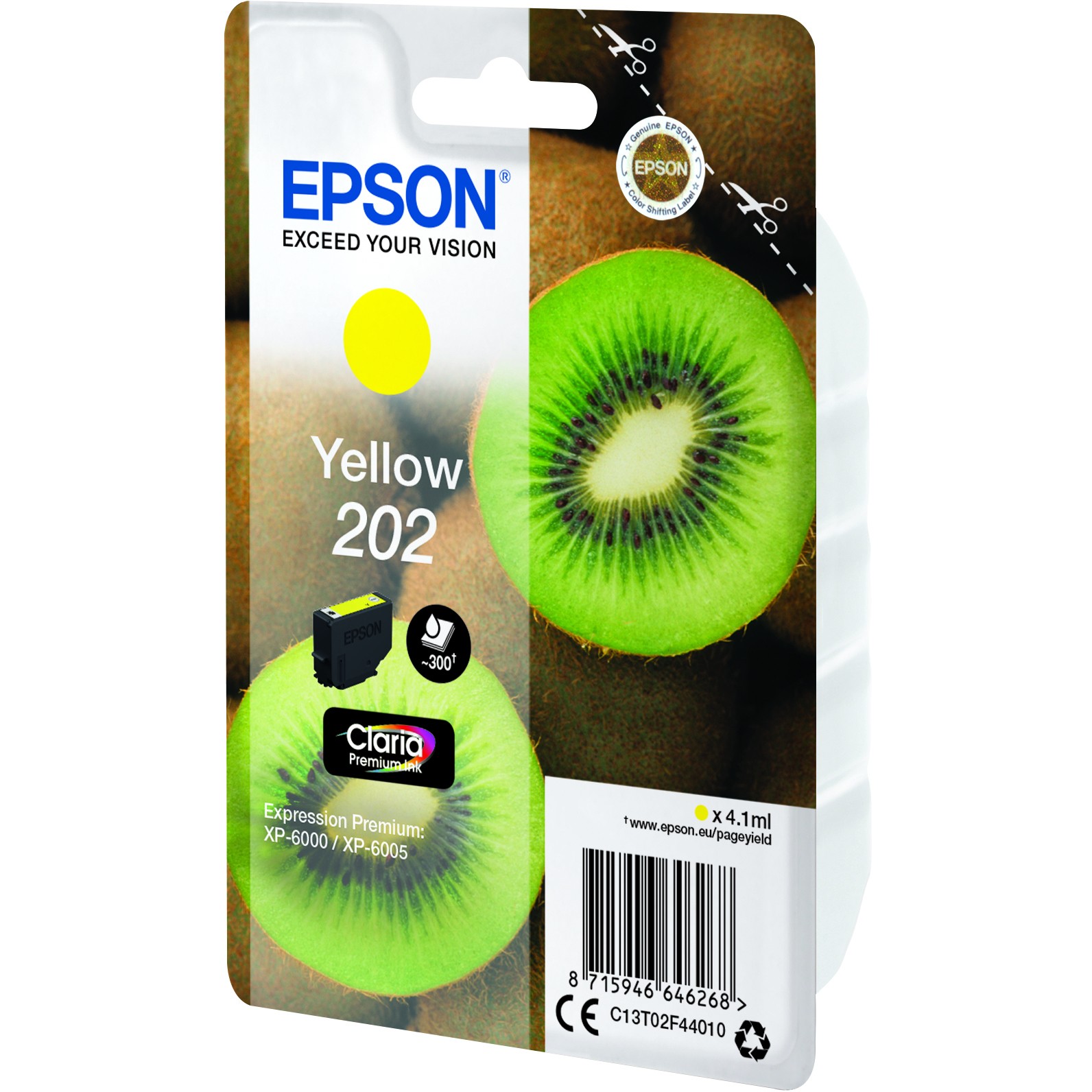 EPSON 4LB Singlepack Yellow 202 Kiwi