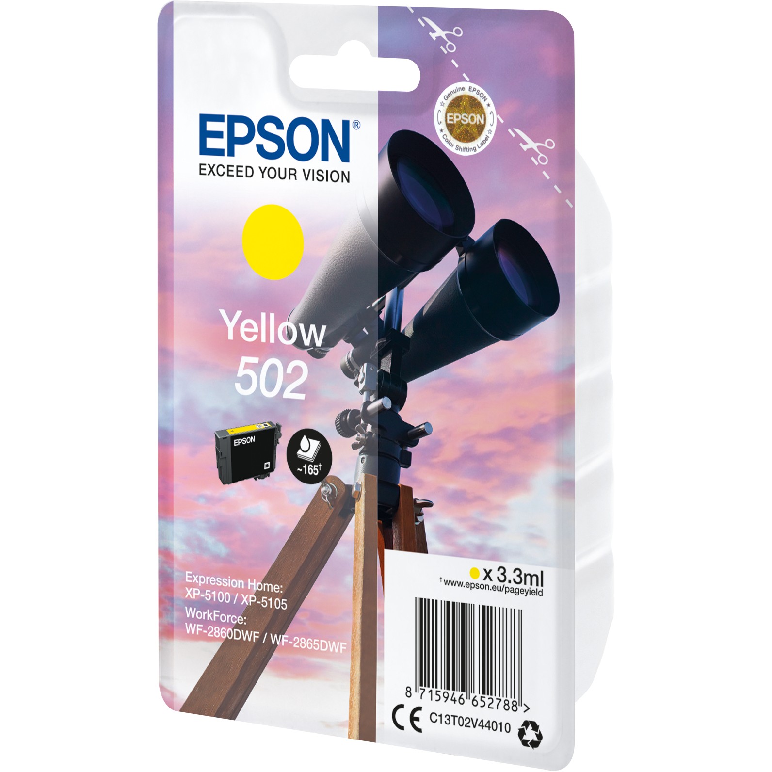 EPSON 1LB Singlepack Yellow 502 Ink